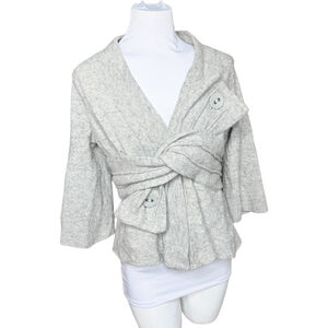 Anthropologie Robin Gray Oragami Kimono twist button sweater medium wool